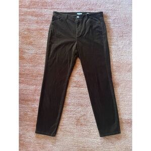 J. Jill Luxe Mocha Velvet Velveteen Stretch High-Rise Pants Womens Sz 12